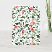 ホリーベリークリスマスツリーのグリーティ企業のング シーズンカード (裏面)