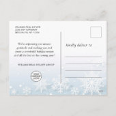 ホリーベリークリスマスツリーのグリーティ企業のング シーズンポストカード (裏面)