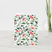 ホリーベリークリスマスツリー企業のグリーティングホリ シーズンカード (裏面)