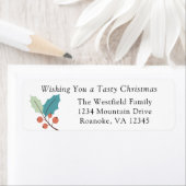 ホリーベリークリスマステーマ差出人住所 ラベル (インサイチュ)