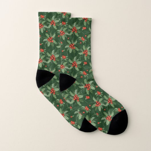ホリーベリークリスマスデザインソックス ソックス (ペア)