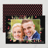 ホリーベリークリスマスフォトホリデーカード (正面/裏面)