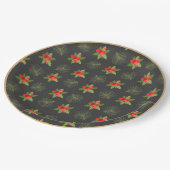 ホリーベリークリスマスプレート ペーパープレート (アングル)