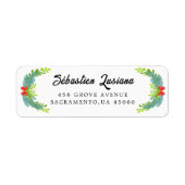 ホリーベリークリスマスホリデイ差出人住所 ラベル (正面)