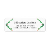 ホリーベリークリスマスホリデイ差出人住所 ラベル (正面)