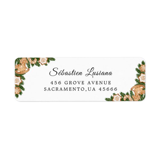 ホリーベリークリスマスホリデイ差出人住所 ラベル (正面)