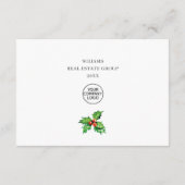 ホリーベリークリスマスホリ企業のデー サンキューカード (裏面)