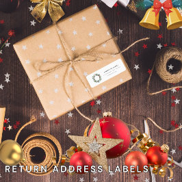 ホリーベリークリスマスリース差出人住所 ラベル