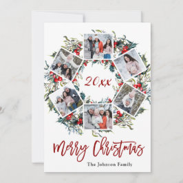 ホリーベリークリスマスリース6 PHOTO Greeting シーズンカード