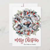 ホリーベリークリスマスリース7 PHOTO Greeting シーズンカード (正面/裏面)