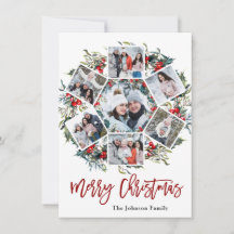 ホリーベリークリスマスリース7 PHOTO Greeting