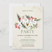 ホリーベリークリスマス招待状 招待状 (正面)