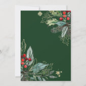 ホリーベリークリスマス結婚のブライダルブランチ 招待状 (裏面)