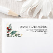 ホリーベリークリスマス結婚フローラ ラベル (インサイチュ)