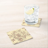 ホリーベリーシームレスデザイン スクエアペーパーコースター (インサイチュ)