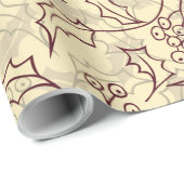 ホリーベリーシームレスデザイン ラッピングペーパー (ロールコーナー)