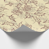 ホリーベリーシームレスデザイン ラッピングペーパー (角)