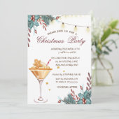 ホリーベリージンジャーブレッドクッキードリンク クリスマス 招待状 (スタンド正面)