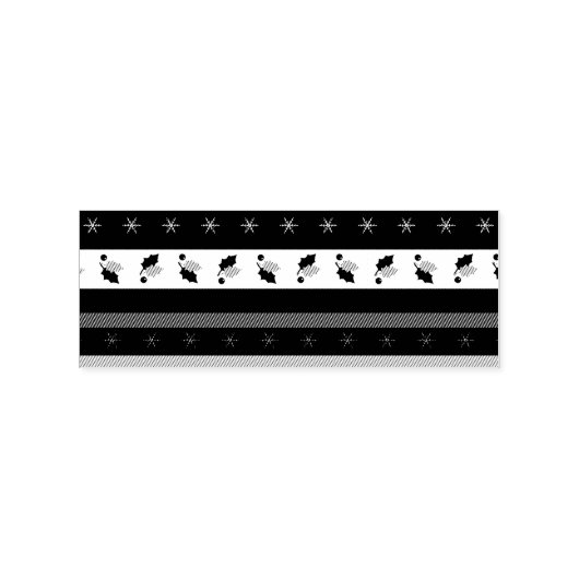 ホリーベリースノーフレーク縁どスタンプ ラバースタンプ (インプリント)