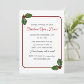 ホリーベリーズと葉クリスマスプロンドハウス 招待状 (スタンド正面)