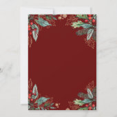 ホリーベリーズのクリスマスウェディング リハーサルディナー 招待状 (裏面)