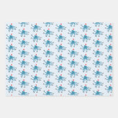 ホリーベリータコサンタハットアニマルクリスマス ラッピングペーパーシート (正面)