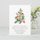 ホリーベリーツリークリスマスホリデーブランチ 招待状 (スタンド正面)