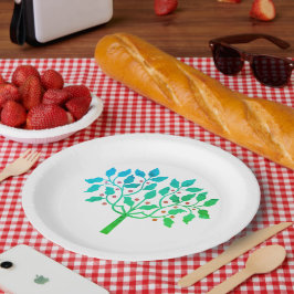 ホリーベリーツリーデザイン ペーパープレート