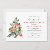 ホリーベリーツリーバーチャルクリスマスホリデーパーティー 招待状 (正面)