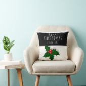 ホリーベリーツリープラントハッピークリスマス クッション (椅子)