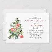 ホリーベリーツリーホリデークリスマスパーティー 招待状 (正面)