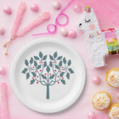 ホリーベリーツリー ペーパープレート (パーティー)