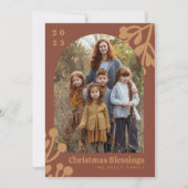 ホリーベリーテラコッタクリスマスフォトアーチ シーズンカード (正面)