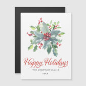 ホリーベリーハッピーホリデーズマグネティックカード (正面/裏面)