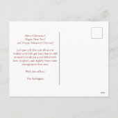 ホリーベリーハートフェスティバル写真バレンタインデー シーズンポストカード (裏面)