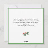 ホリーベリーパインコーンクリスマスリース シーズンカード (裏面)