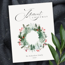 ホリーベリーパインツリーレッドクリスマスリース