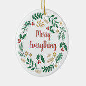 ホリーベリーパインリースメリーすべて写真 セラミックオーナメント (右)