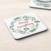 ホリーベリーパインリースメリーオールホリデイ コースター (左側)