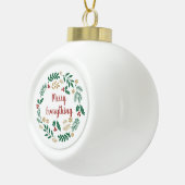 ホリーベリーパインリースメリーオールホリデイ セラミックボールオーナメント (右)