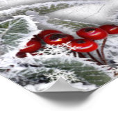 ホリーベリーパイン素朴ブライダルシャワーフォトプロップ ポスター (角)