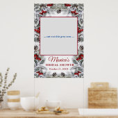 ホリーベリーパイン素朴ブライダルシャワーフォトプロップ ポスター (キッチン)