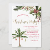 ホリーベリーパームツリーカンパニークリスマスパーティー 招待状 (正面)