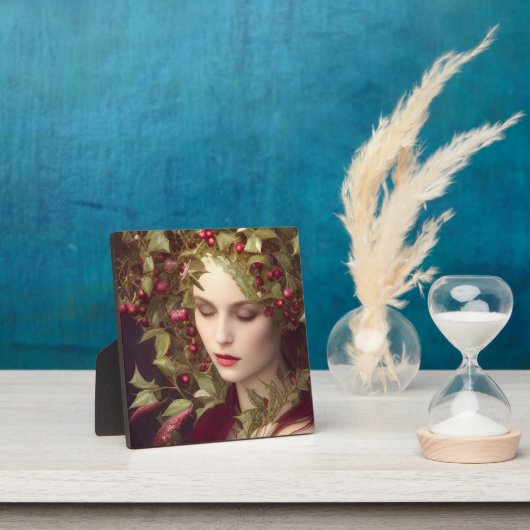 ホリーベリービューティフルウーマンホリデーテーブルトップ フォトプラーク (インサイチュ)