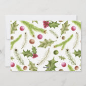 ホリーベリーピンク緑メリークリスマスの写真 シーズンカード (裏面)