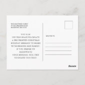 ホリーベリーフォトクリスマスホリデーポストカード ポストカード (裏面)