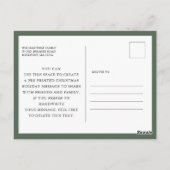 ホリーベリーフォトクリスマスホリデー ポストカード (裏面)