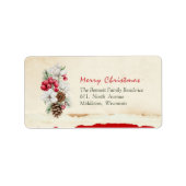 ホリーベリーフォージズパインコーン差出人住所 ラベル (正面)