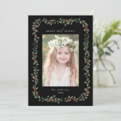 ホリーベリーフレームメリーと明るいフォトブラック シーズンカード (スタンド正面)