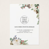 ホリーベリーフローラホリデーイヤリングディスプレイカード (裏面)